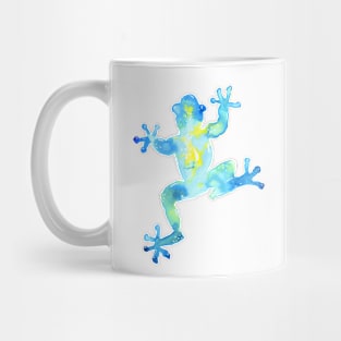 Blue Watercolor Frog Mug